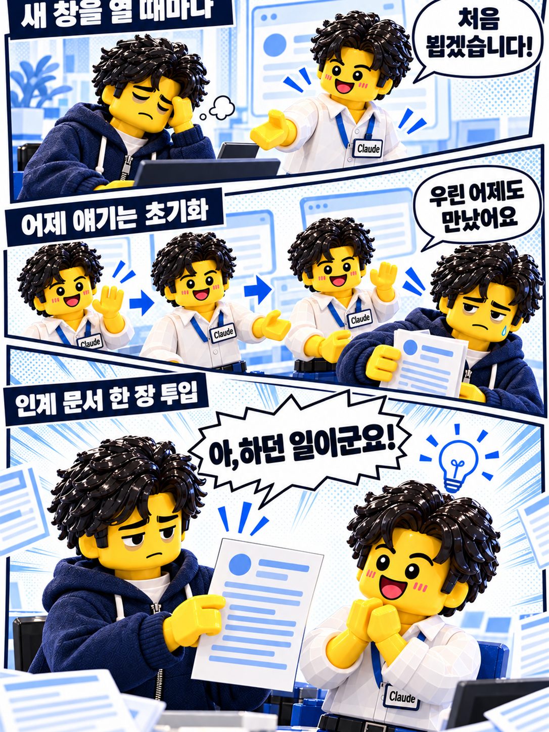 레고 만화 — 매번 초면