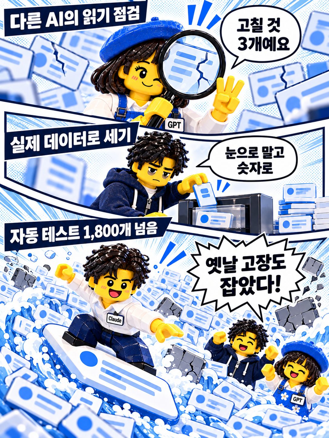 레고 만화 — 다른 눈과 1,800개