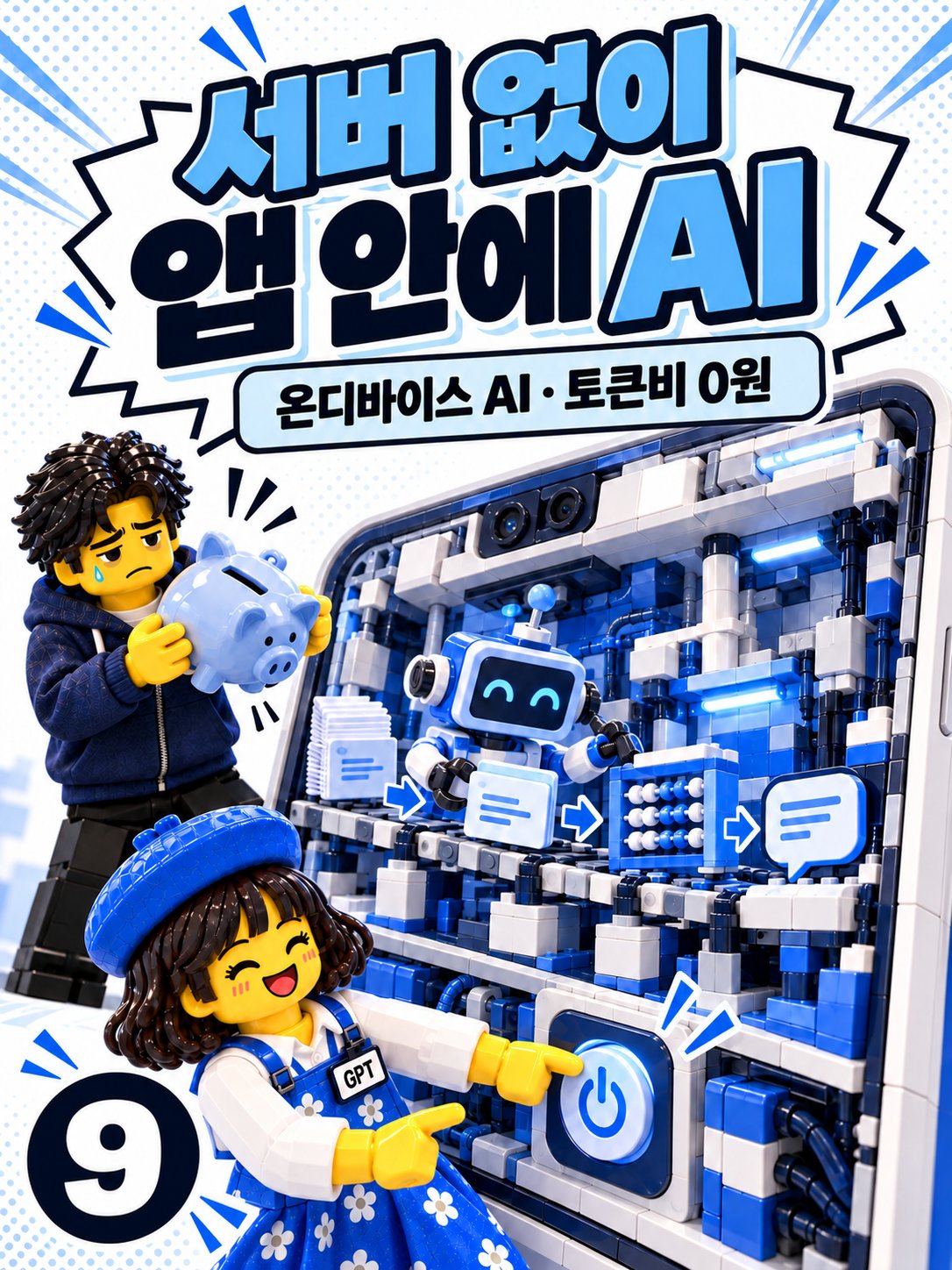 레고 만화 표지 — 서버 없이 앱 안에 AI