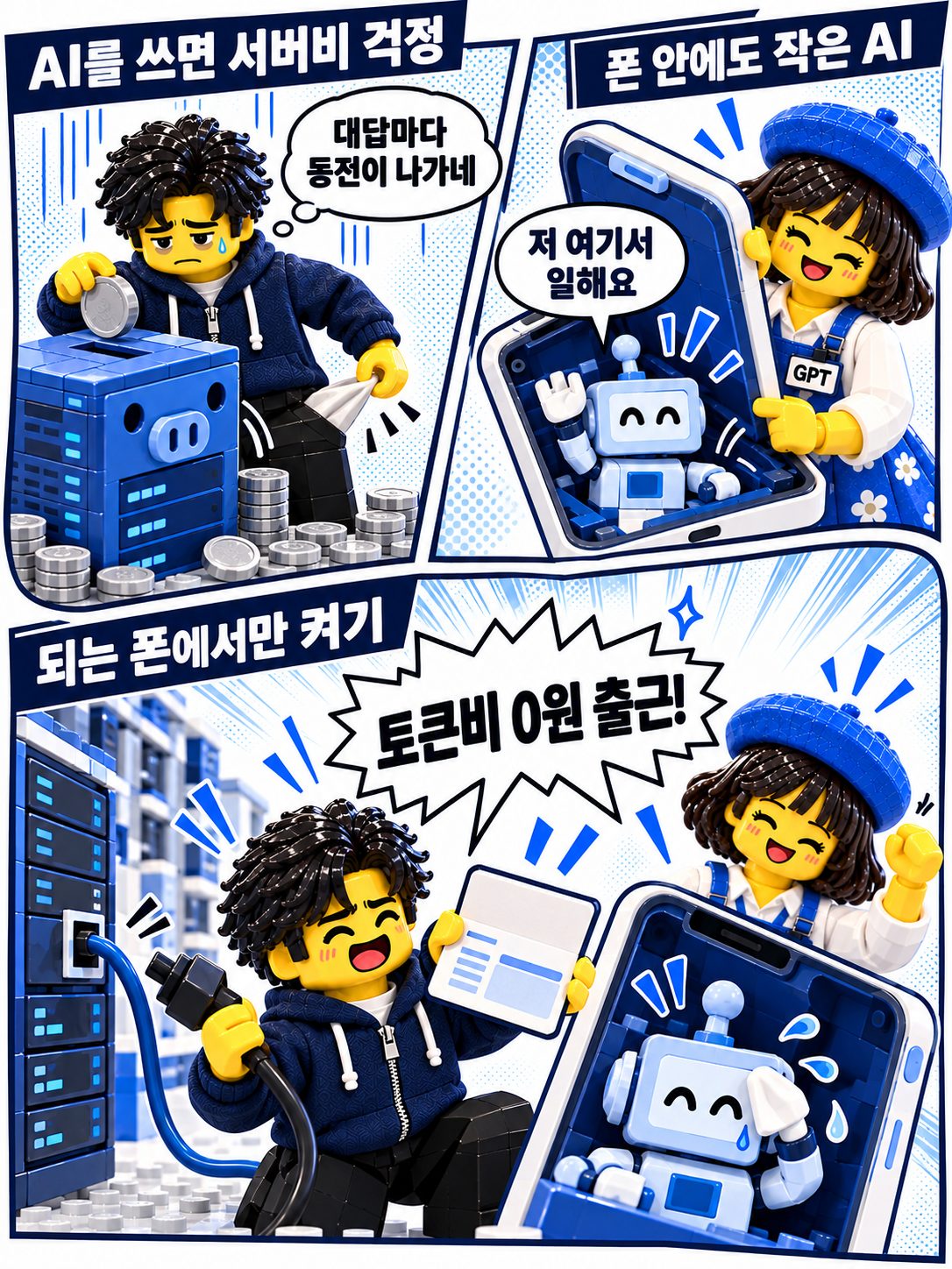 레고 만화 — 폰 안의 작은 AI