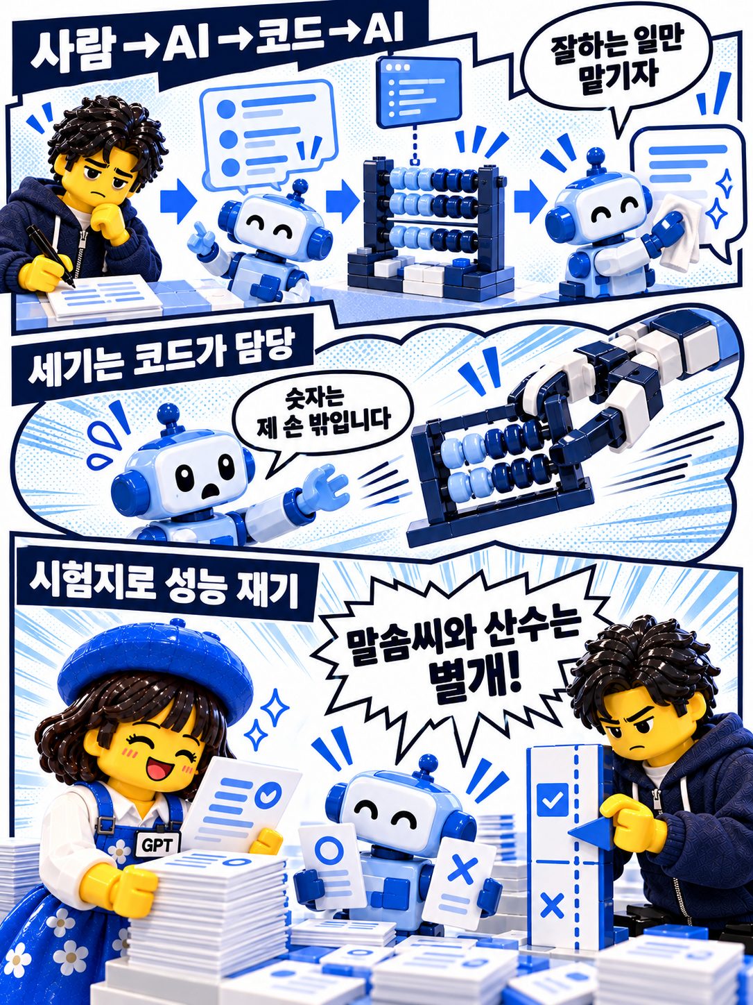 레고 만화 — 일을 나눠 맡기기