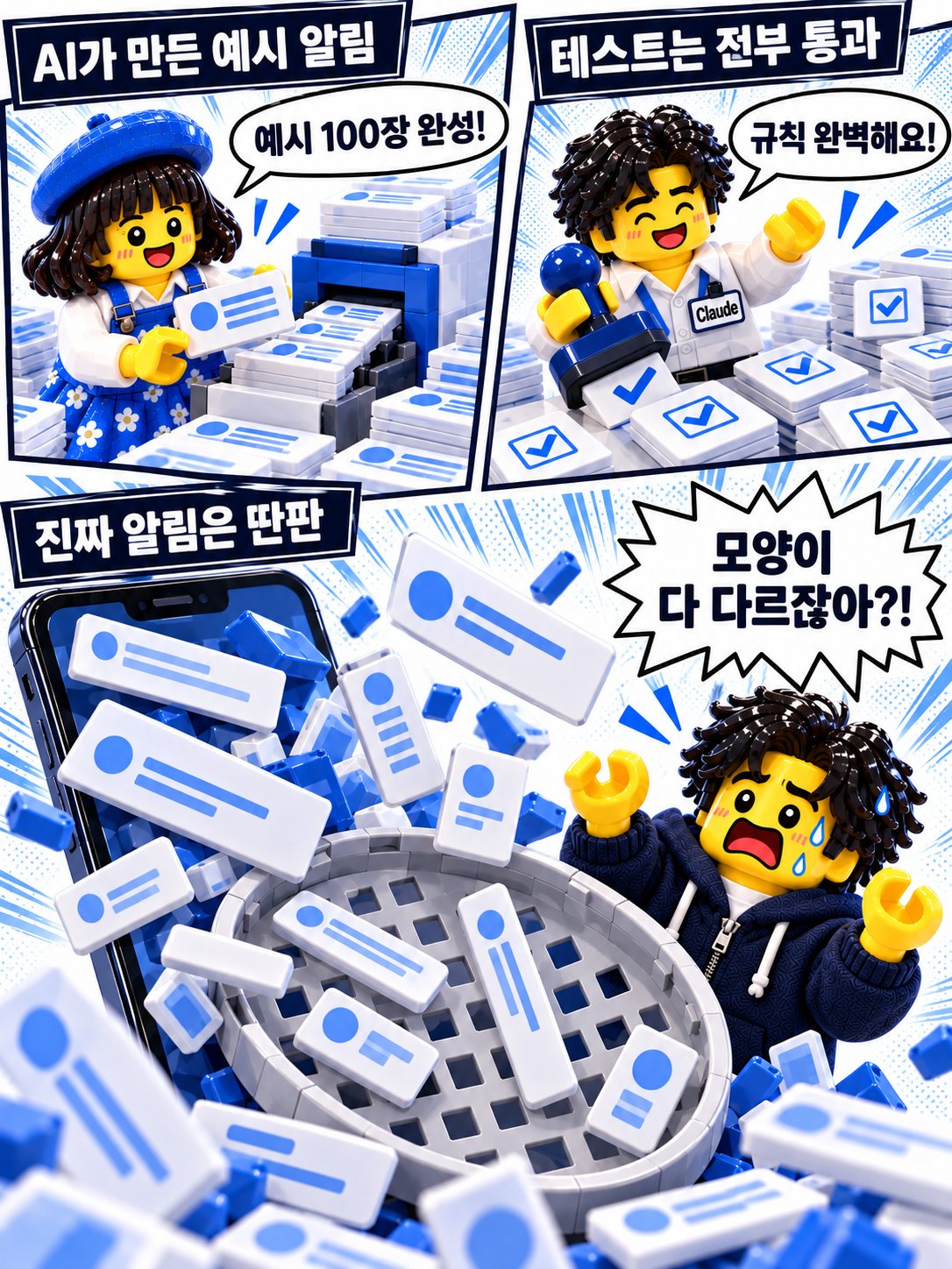 레고 만화 — 지어낸 알림