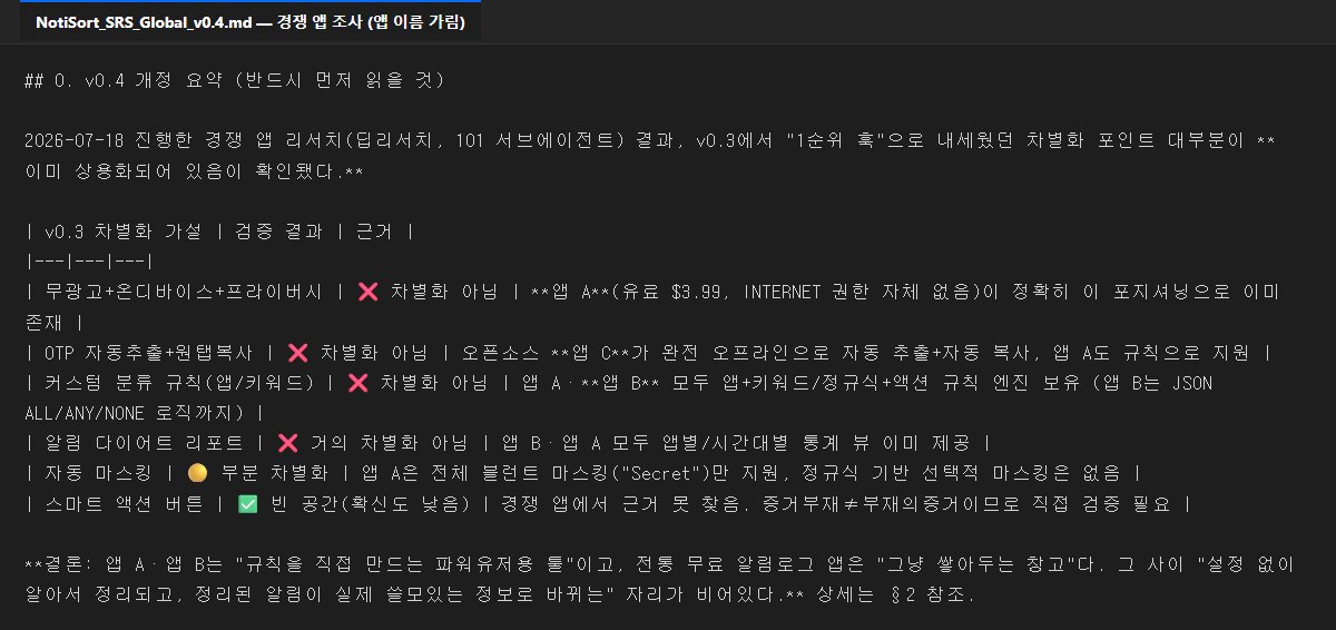 기획서 v0.4의 차별점 검증 표
